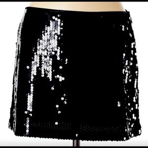 NWOT BCBGMaXazria Formal Black Sequin MiniSkirt 12